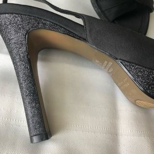 By Nine West, black high heels, size 7.5, open toe